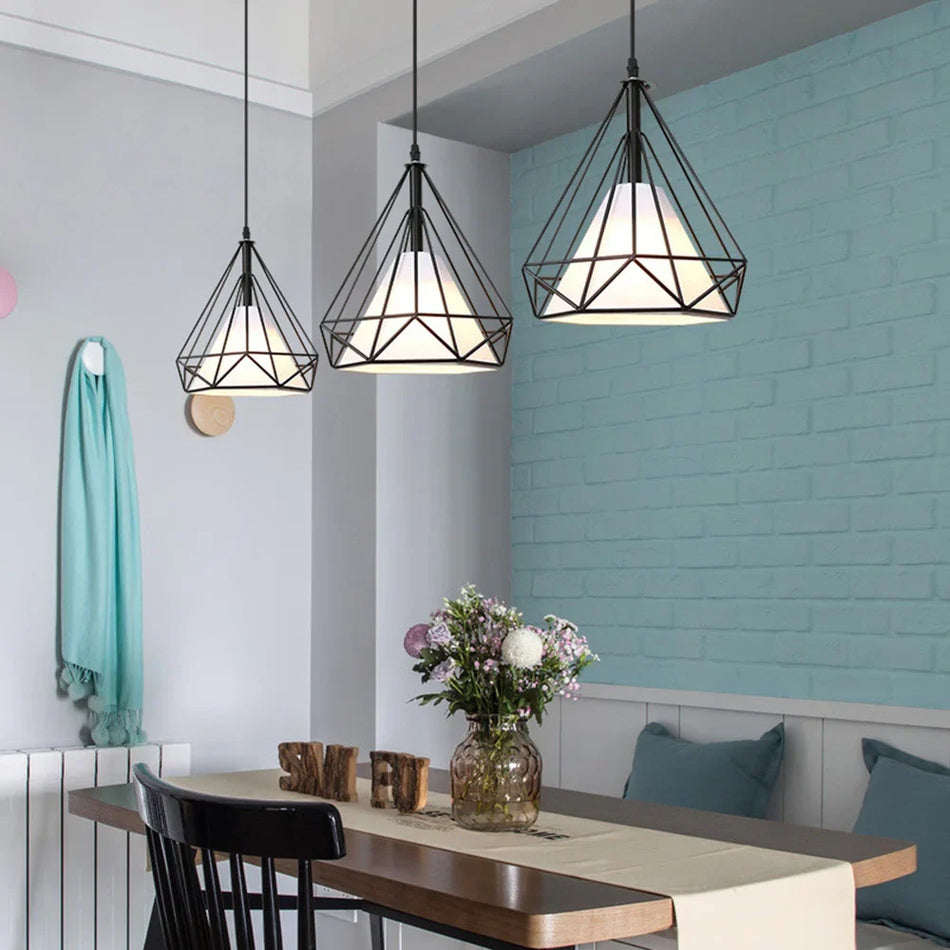 Luminaire Suspension design géométrique en laiton – Référence : Marvyn5723-ILLUMEEN.COM
