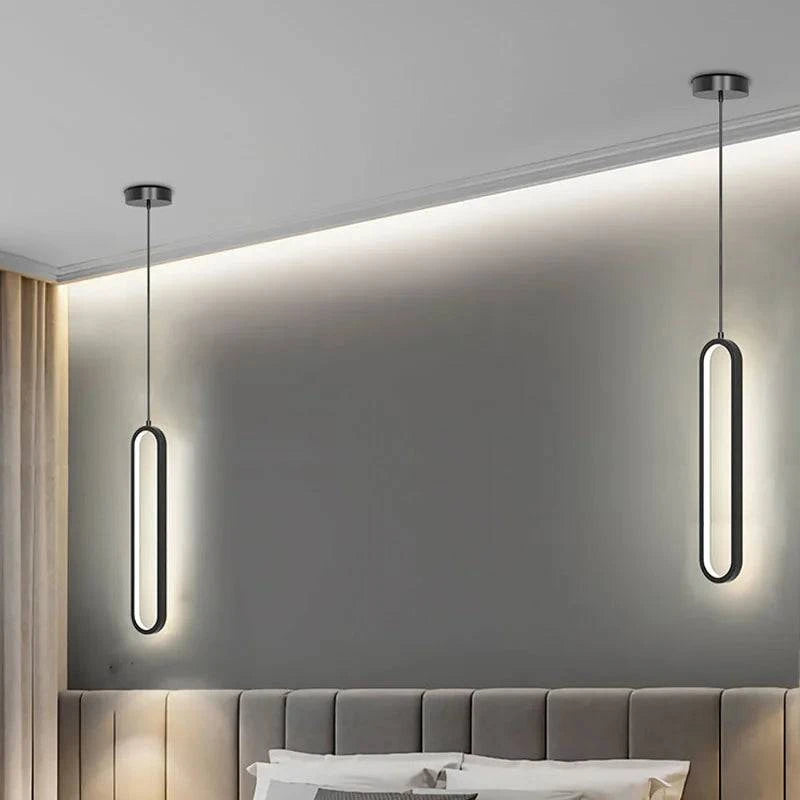 Luminaire Suspension design minimaliste noir et or – Référence : Darhyna5829-ILLUMEEN.COM