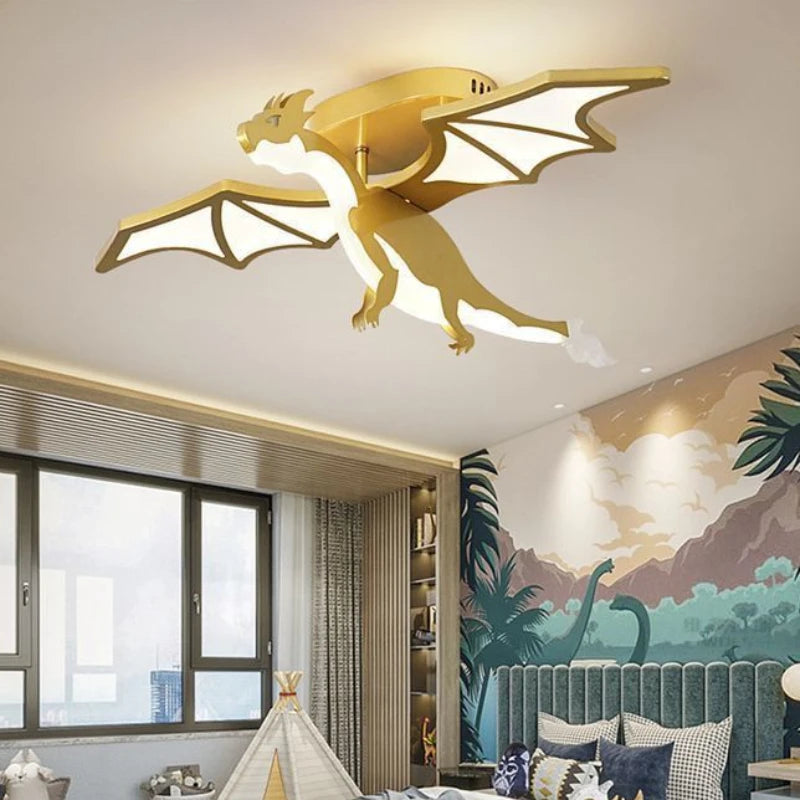 Luminaire Enfant Design Dragon Doré – Référence: Kaia4027