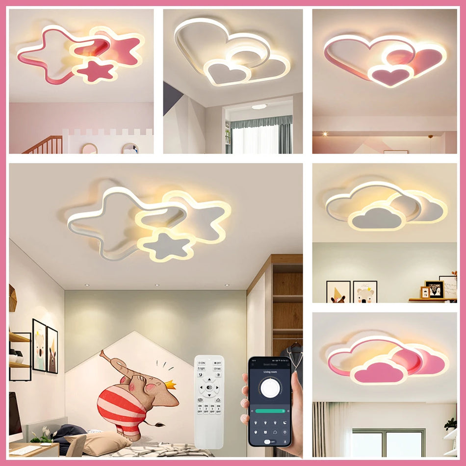 Luminaire Enfant Nuage Rose – Référence: Aster9142