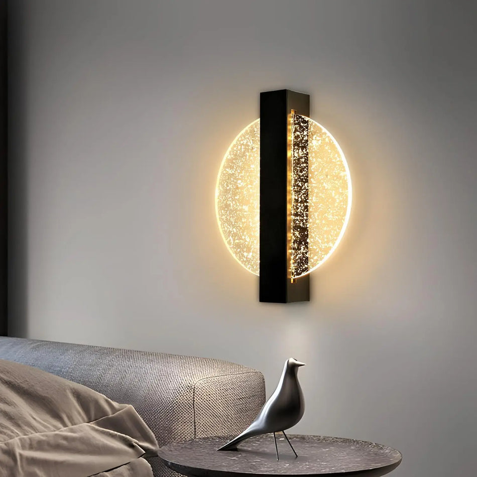 Luminaire Applique Murale Ronde Noire – Référence: Aya1045