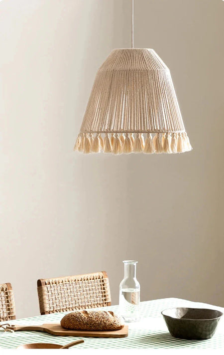 Abat-jour Bohémien En Chanvre Tissé À La Main Luminaire IL582734-ILLUMEEN.COM