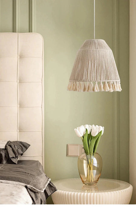 Abat-jour Bohémien En Chanvre Tissé À La Main Luminaire IL582734-ILLUMEEN.COM