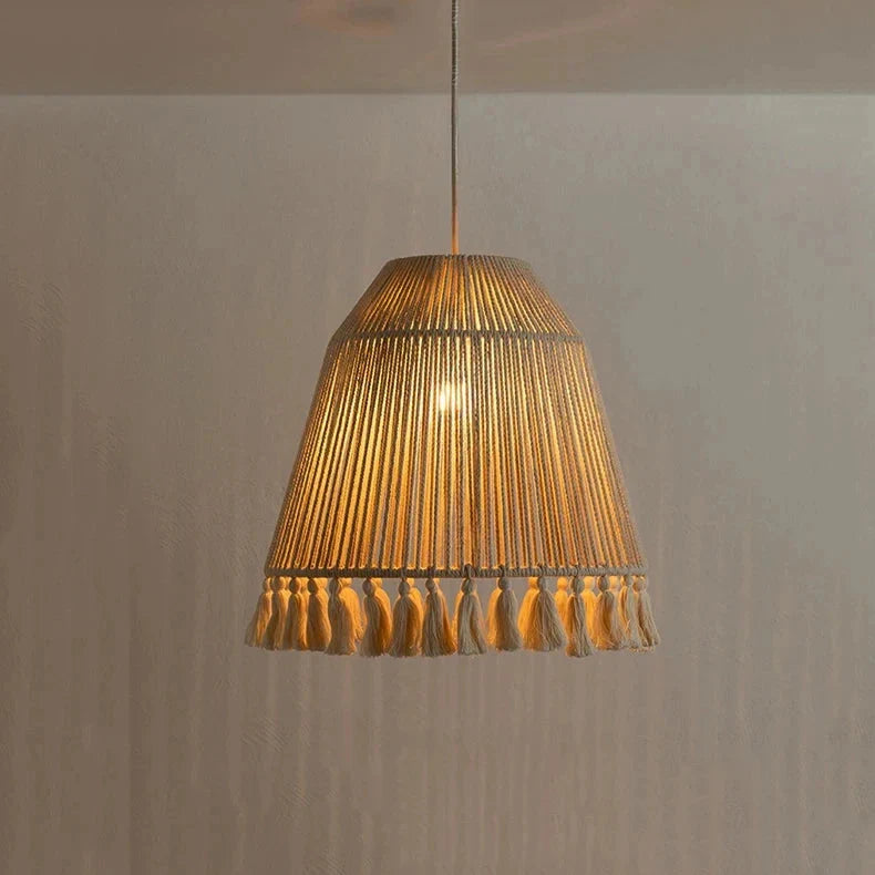 Abat-jour Bohémien En Chanvre Tissé À La Main Luminaire IL582734-ILLUMEEN.COM