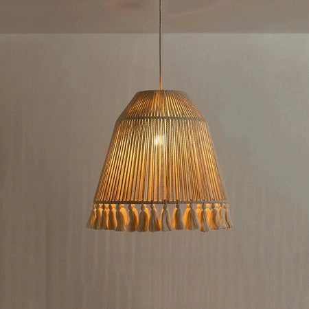 Abat-jour Bohémien En Chanvre Tissé À La Main Luminaire IL582734-ILLUMEEN.COM
