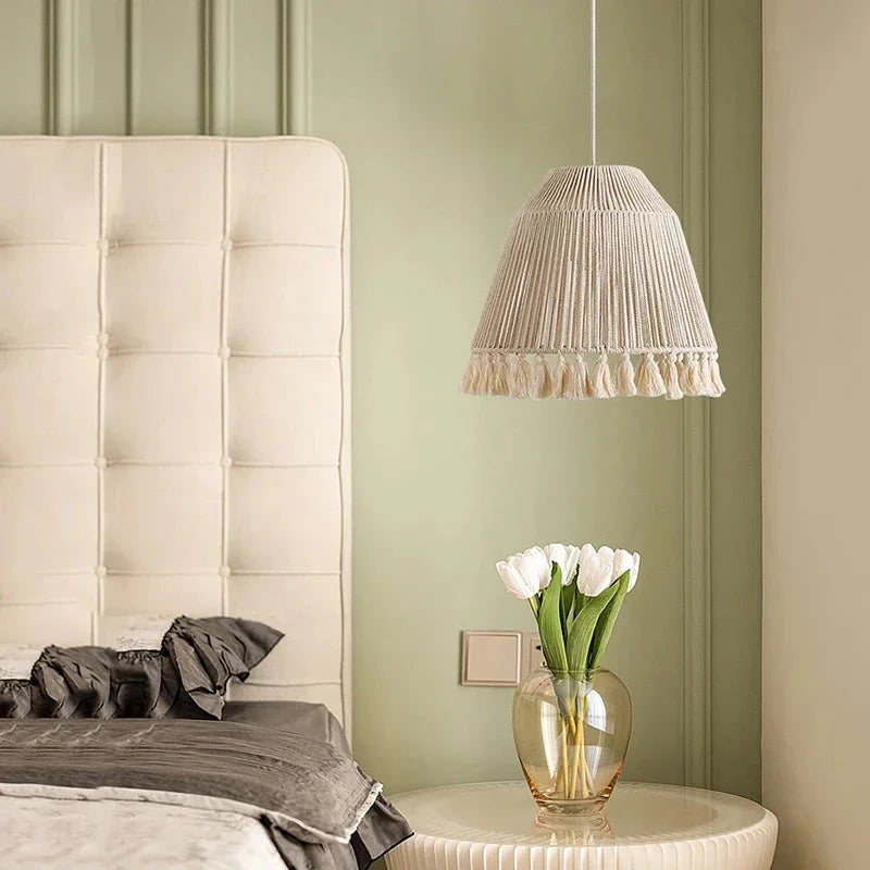 Abat-jour Bohémien En Chanvre Tissé À La Main Luminaire IL582734-ILLUMEEN.COM
