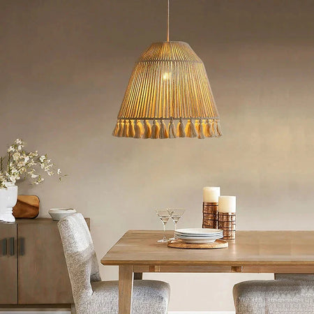 Abat-jour Bohémien En Chanvre Tissé À La Main Luminaire IL582734-ILLUMEEN.COM