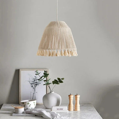 Abat-jour Bohémien En Chanvre Tissé À La Main Luminaire IL582734-ILLUMEEN.COM