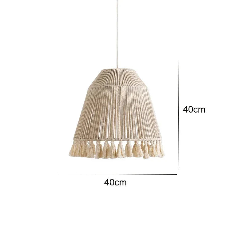 Abat-jour Bohémien En Chanvre Tissé À La Main Luminaire IL582734-ILLUMEEN.COM
