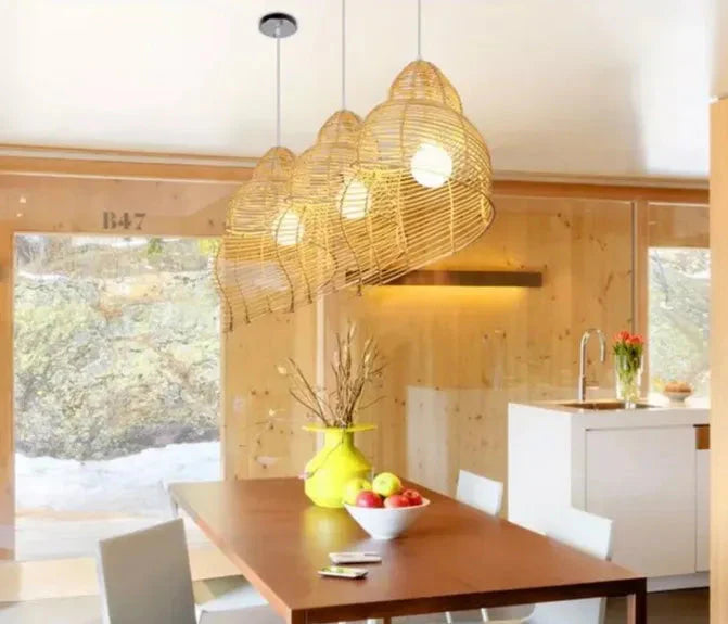 Abat-jour en Bambou et Rotin RON en Forme d'Escargot de Mer - Élégance Asiatique Pour Votre Intérieur Luminaire IL582947-ILLUMEEN.COM