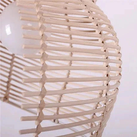 Abat-jour en Bambou et Rotin RON en Forme d'Escargot de Mer - Élégance Asiatique Pour Votre Intérieur Luminaire IL582947-ILLUMEEN.COM