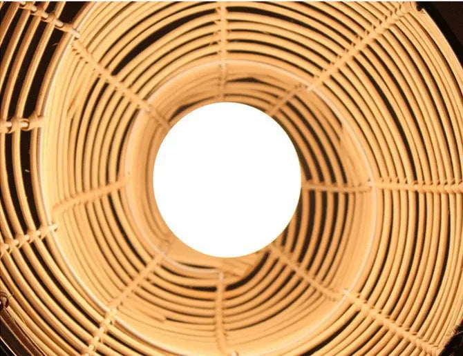 Abat-jour en Bambou et Rotin RON en Forme d'Escargot de Mer - Élégance Asiatique Pour Votre Intérieur Luminaire IL582947-ILLUMEEN.COM