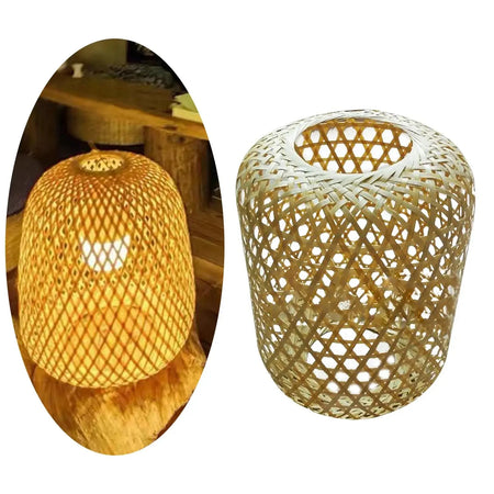 Abat-Jour en Bambou Tissé de Baoblaze, Luminaire Élégant IL482316-ILLUMEEN.COM