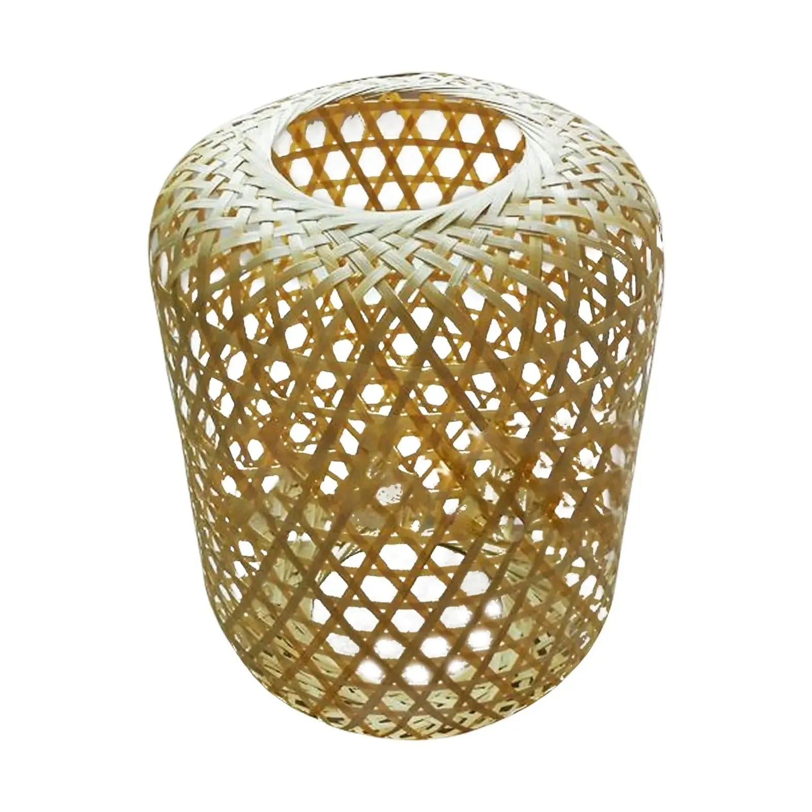 Abat-Jour en Bambou Tissé de Baoblaze, Luminaire Élégant IL482316-ILLUMEEN.COM