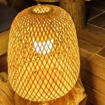 Abat-Jour en Bambou Tissé de Baoblaze, Luminaire Élégant IL482316-ILLUMEEN.COM