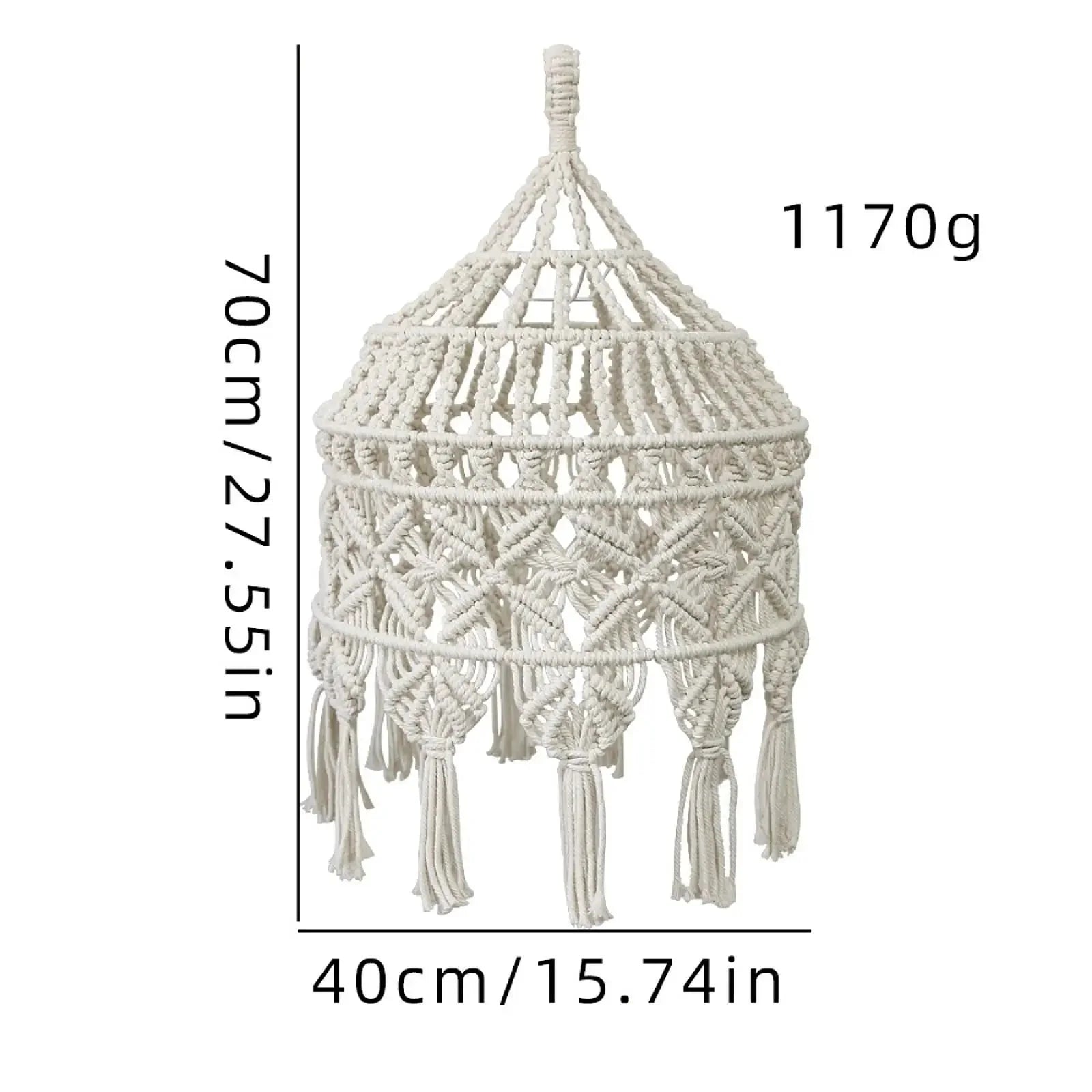 Abat-jour en Macramé Boho avec Pompon pour un Éclat Élégant et Unique Luminaire IL472936-ILLUMEEN.COM
