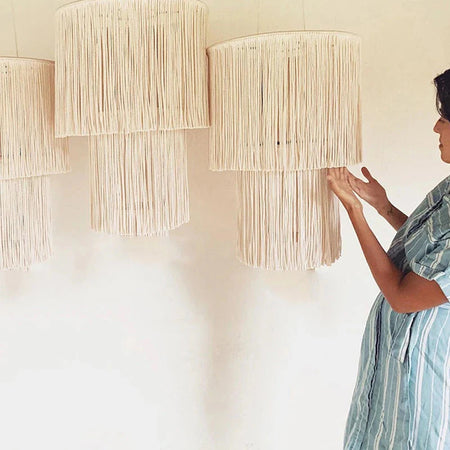 Abat-jour En Macramé Boho Luminaire Chic IL582347-ILLUMEEN.COM