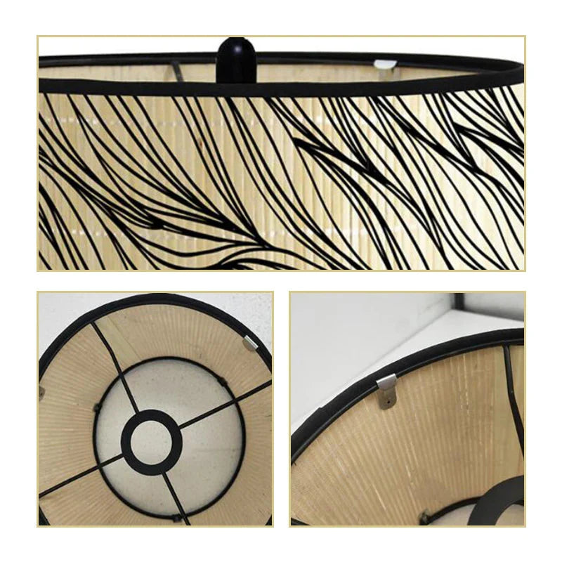 Abat-jour Japonais En Bambou Vintage Luminaire Élégant IL384729-ILLUMEEN.COM