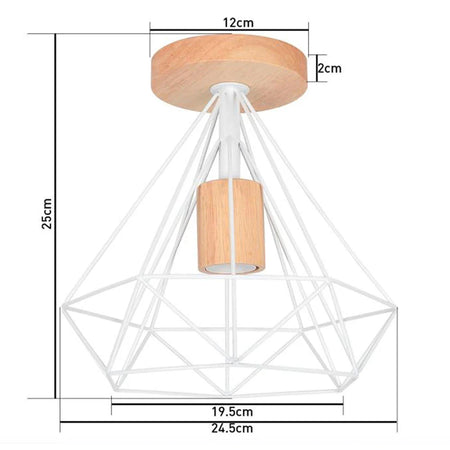 Abat-jour Rétro Industriel en Fer et Bois pour Élégance Loft Luminaire IL582937-ILLUMEEN.COM