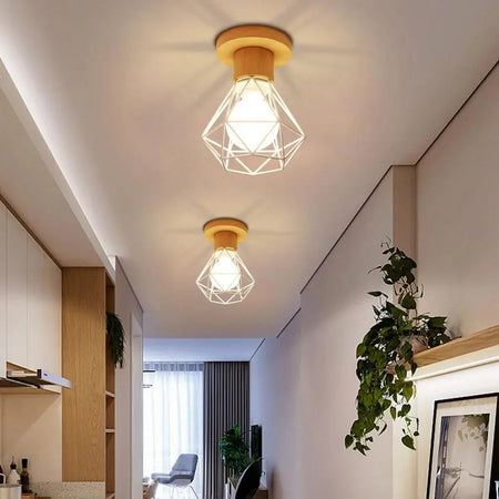 Abat-jour Rétro Industriel en Fer et Bois pour Élégance Loft Luminaire IL582937-ILLUMEEN.COM