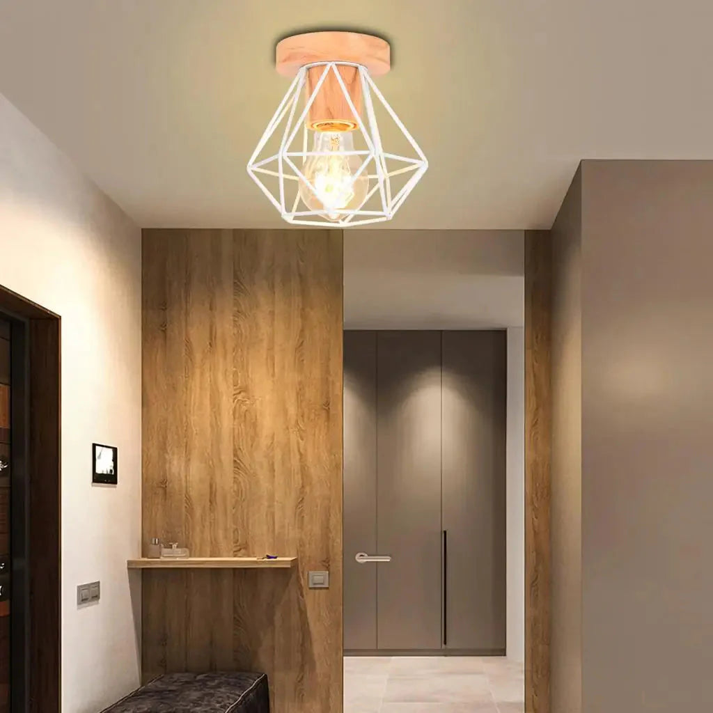 Abat-jour Rétro Industriel en Fer et Bois pour Élégance Loft Luminaire IL582937-ILLUMEEN.COM