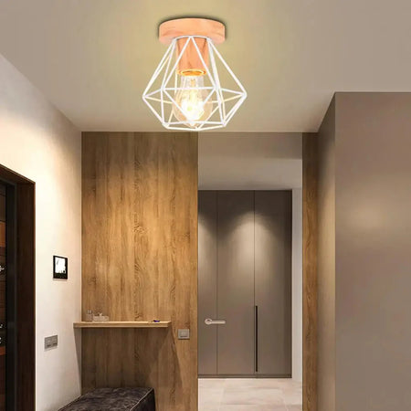 Abat-jour Rétro Industriel en Fer et Bois pour Élégance Loft Luminaire IL582937-ILLUMEEN.COM