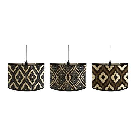Abat-jour Tambour en Bambou E27 au Motif Floral Vintage Luminaire IL193742-ILLUMEEN.COM