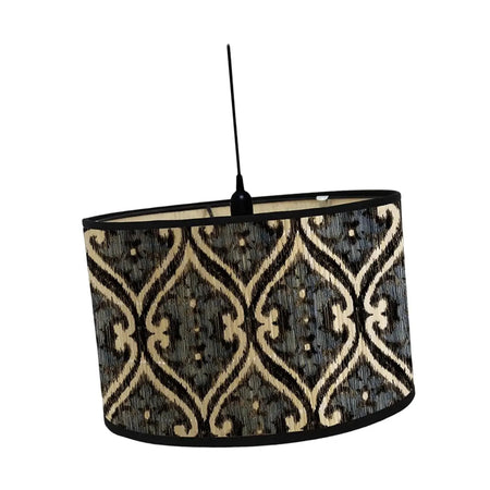Abat-jour Tambour en Bambou E27 au Motif Floral Vintage Luminaire IL193742-ILLUMEEN.COM
