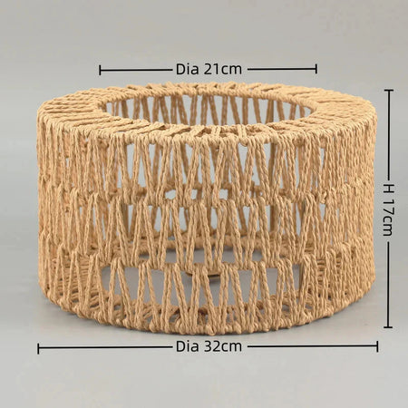 Abat-Jour Tissé à la Main en Papier Luminaire Chic IL295743-ILLUMEEN.COM