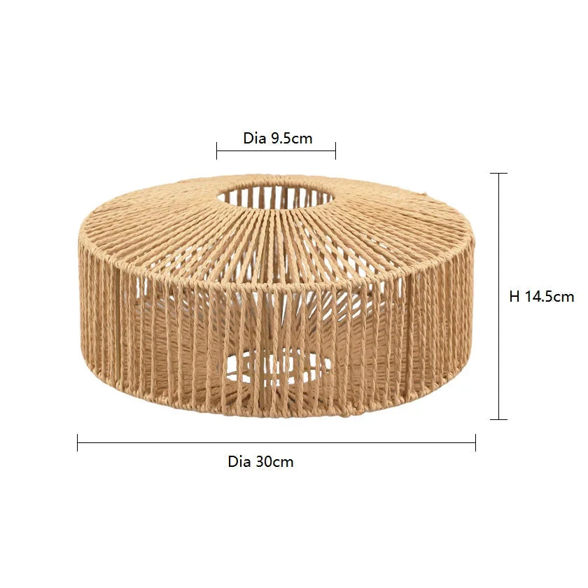 Abat-Jour Tissé à la Main en Papier Luminaire Chic IL295743-ILLUMEEN.COM