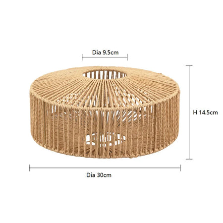 Abat-Jour Tissé à la Main en Papier Luminaire Chic IL295743-ILLUMEEN.COM