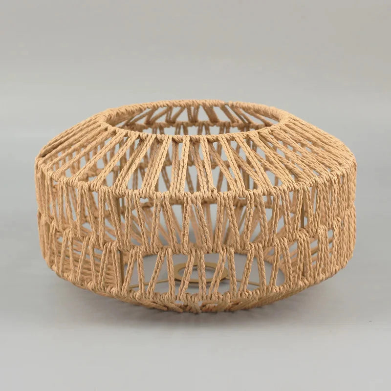 Abat-Jour Tissé à la Main en Papier Luminaire Chic IL295743-ILLUMEEN.COM