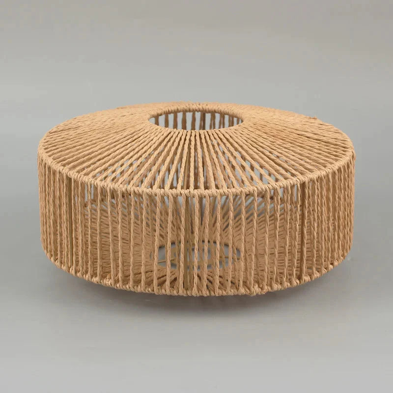 Abat-Jour Tissé à la Main en Papier Luminaire Chic IL295743-ILLUMEEN.COM