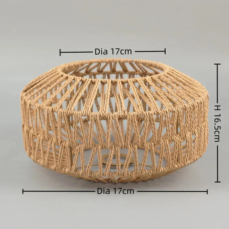 Abat-Jour Tissé à la Main en Papier Luminaire Chic IL295743-ILLUMEEN.COM