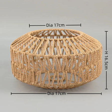 Abat-Jour Tissé à la Main en Papier Luminaire Chic IL295743-ILLUMEEN.COM
