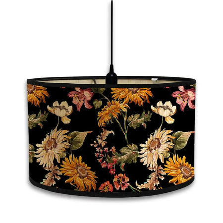 Abat-Jour Vintage en Bambou avec Motif Floral Aviaire – Élégance du Luminaire Artisanale IL582471-ILLUMEEN.COM