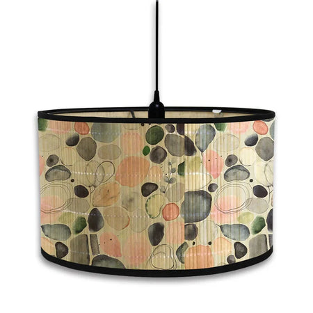 Abat-Jour Vintage en Bambou avec Motif Floral Aviaire – Élégance du Luminaire Artisanale IL582471-ILLUMEEN.COM