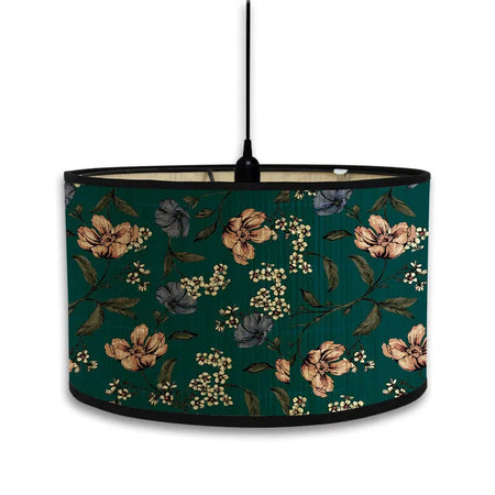 Abat-Jour Vintage en Bambou avec Motif Floral Aviaire – Élégance du Luminaire Artisanale IL582471-ILLUMEEN.COM
