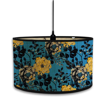Abat-Jour Vintage en Bambou avec Motif Floral Aviaire – Élégance du Luminaire Artisanale IL582471-ILLUMEEN.COM