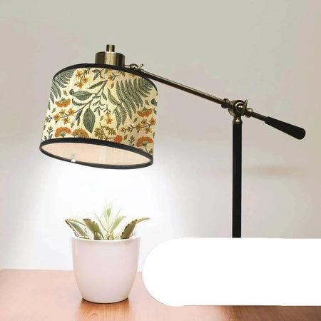 Abat-Jour Vintage en Bambou avec Motif Floral Aviaire – Élégance du Luminaire Artisanale IL582471-ILLUMEEN.COM