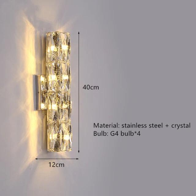 Applique Murale : Bloc Cristal Monté au Mur Effet Diamant Luminaire IL493726-ILLUMEEN.COM