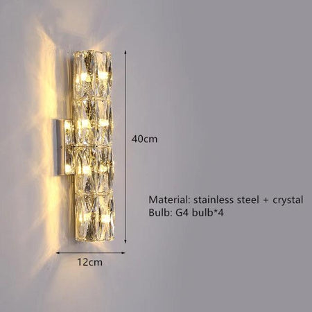 Applique Murale : Bloc Cristal Monté au Mur Effet Diamant Luminaire IL493726-ILLUMEEN.COM