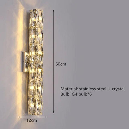 Applique Murale : Bloc Cristal Monté au Mur Effet Diamant Luminaire IL493726-ILLUMEEN.COM