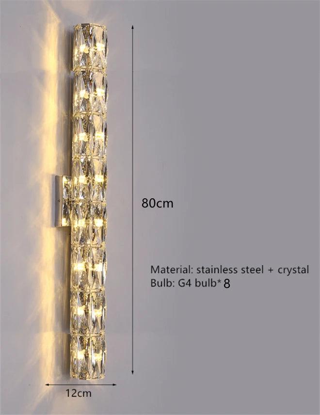 Applique Murale : Bloc Cristal Monté au Mur Effet Diamant Luminaire IL493726-ILLUMEEN.COM