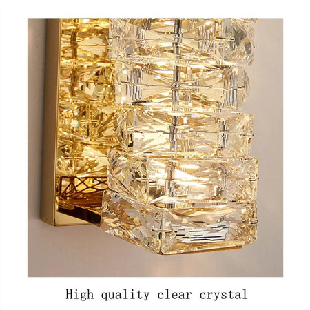 Applique Murale : Bloc Cristal Monté au Mur Effet Diamant Luminaire IL493726-ILLUMEEN.COM