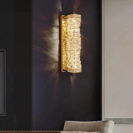Applique Murale : Bloc Cristal Monté au Mur Effet Diamant Luminaire IL493726-ILLUMEEN.COM