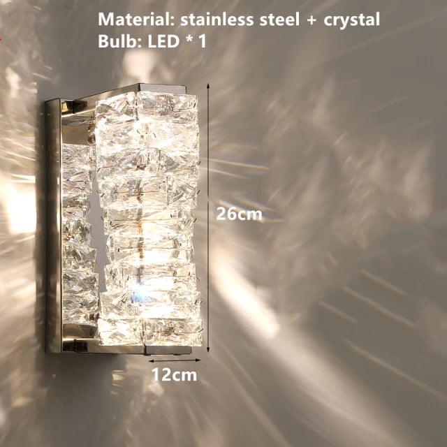 Applique Murale : Bloc Cristal Monté au Mur Effet Diamant Luminaire IL493726-ILLUMEEN.COM