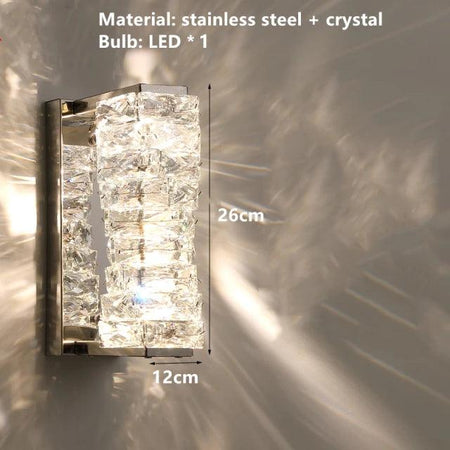 Applique Murale : Bloc Cristal Monté au Mur Effet Diamant Luminaire IL493726-ILLUMEEN.COM