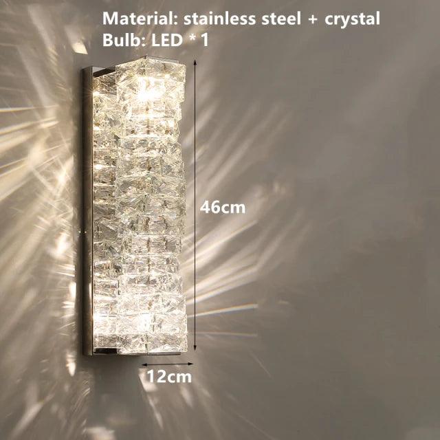Applique Murale : Bloc Cristal Monté au Mur Effet Diamant Luminaire IL493726-ILLUMEEN.COM