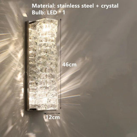 Applique Murale : Bloc Cristal Monté au Mur Effet Diamant Luminaire IL493726-ILLUMEEN.COM
